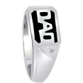 thumbnail image 4 of MauliJewels Father's Day Gift for Men 0.01 Carat DAD Embossed Diamond Ring, Prong-Setting, 10K White and Yellow Gold, 4 of 4