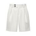thumbnail image 5 of Mens Dress Shorts Summer Lightweight Breathable Straight Leg Loose Fit Business Casual Shorts with Pockets, 5 of 6