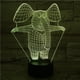 thumbnail image 2 of Lámpara de mesa con luz nocturna Elephant 3D LED para dormitorio infantil, 2 of 2