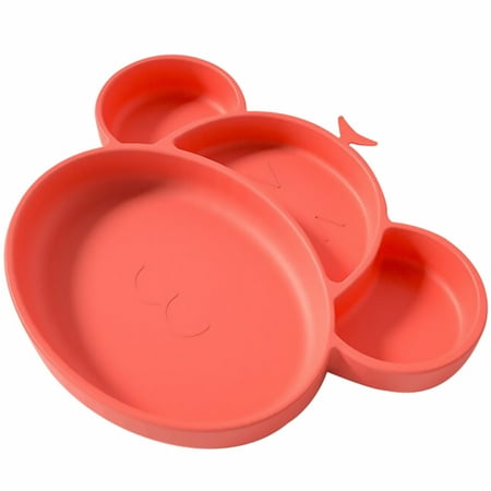 

1pc Baby Suction Plates Divided Silicone Placemat Baby Dishes Kids Plate Utensil