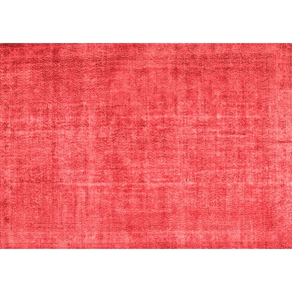Ahgly Company Indoor Rectangle Abstract Red Contemporary Area Rugs, 5' x 7'