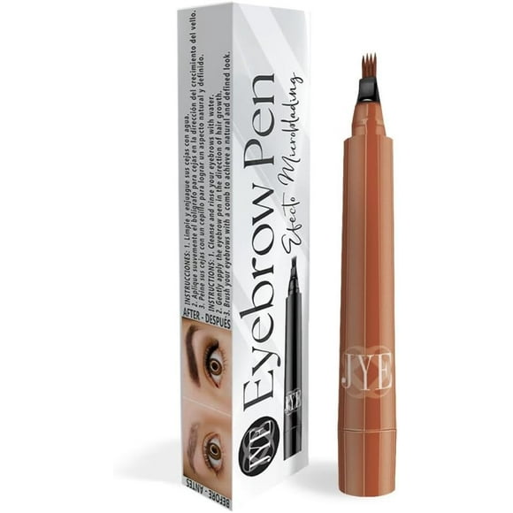 Nueva Pluma para Cejas Efecto Microblading, Dibujo pelo a pelo, Impermeable, Larga duración, Maquillaje para cejas. Color Café Claro