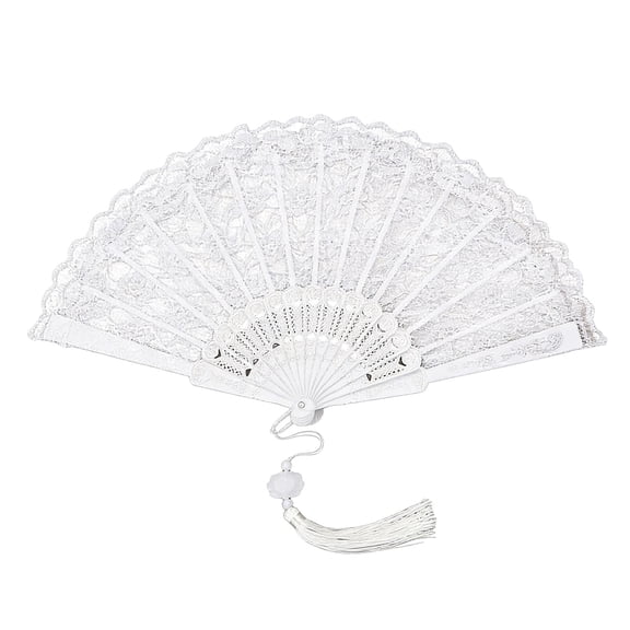 Folding Hand Fan Women Lace Design, Handheld Fans With Tassels for Wedding Party Prom, Paper Lace Fans for Bridesmaid Photo Booth Props, Elegant Decorative Fans for Home Wall Decor and Events,G