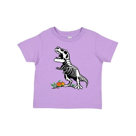 

Inktastic Halloween T-Rex Skeleton in the Pumpkin Patch Gift Toddler Boy or Toddler Girl T-Shirt