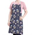 thumbnail image 5 of Pioneer Flower Floral Print Pattern Apron for Women and Men, Cotton Linen Waterproof with Pockets, Adjustable, 33x27 Inch for Kitchen, Gardening, BBQ, Salon, 5 of 6