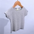 thumbnail image 2 of Toddler Comfy Tops Toddler Kids Baby Boys Girls Solid Short Sleeve Crewneck T Shirts Tops Tee Clothes For Children, 2 of 9