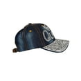 thumbnail image 4 of Womens Queen w/ Crown Stones Distressed Baseball Cap - Dark Denim, 4 of 4