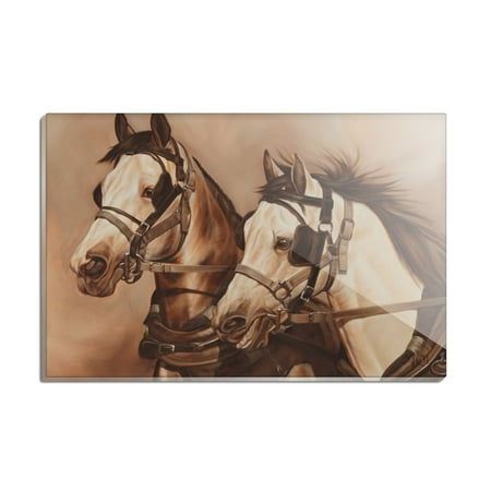 

Lead Team Driving Harness Horses Rectangle Acrylic Fridge Refrigerator Magnet
