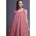 thumbnail image 3 of Bimba Pink17 Geometric Artistic Floral & Diamond Sleeveless Cotton Nightgowns For Women Printed Mid-Calf Length Sleepwear XX-Large, 3 of 6