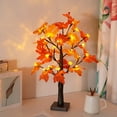 thumbnail image 2 of Fall Maple Tree Lamp 24LED Battery Operated USB Adjustable Light Up Pumpkin Maple Leaf Light Thanksgiving Harvest Halloween Christmas Desktop Decoration Style A One Size, 2 of 13