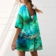 thumbnail image 2 of YDLCAFD Women Gradient Print Short Sleeve Jumpsuit Short Loose Backless Jumpsuits Rompers M, 2 of 7