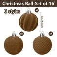 thumbnail image 7 of Viflosae Christmas Ornaments 16 Pcs Velvet Christmas Balls Flocked Christmas Tree Ball Ornaments Plastic Balls Xmas Decorative Hanging Ornaments Christmas Tree Decoration 2.4 Inch Christmas Decoratio, 7 of 7
