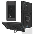thumbnail image 1 of For Samsung Galaxy S23 Plus Heavy Duty Case,Camera Lens Sliding Silicone Protective Case with Card Holder Stand Rotated Ring Magnetic Car Mount Soft Lining Case, 1 of 5