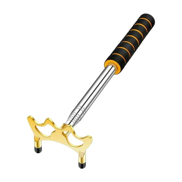 jinwen Bâton de Queue de Billard Pont Repose-Queue de Snooker, Support Rétractable avec Tête de Pont Support de Bâton de Tige de Billard pour Table de Jeu de Billard Or