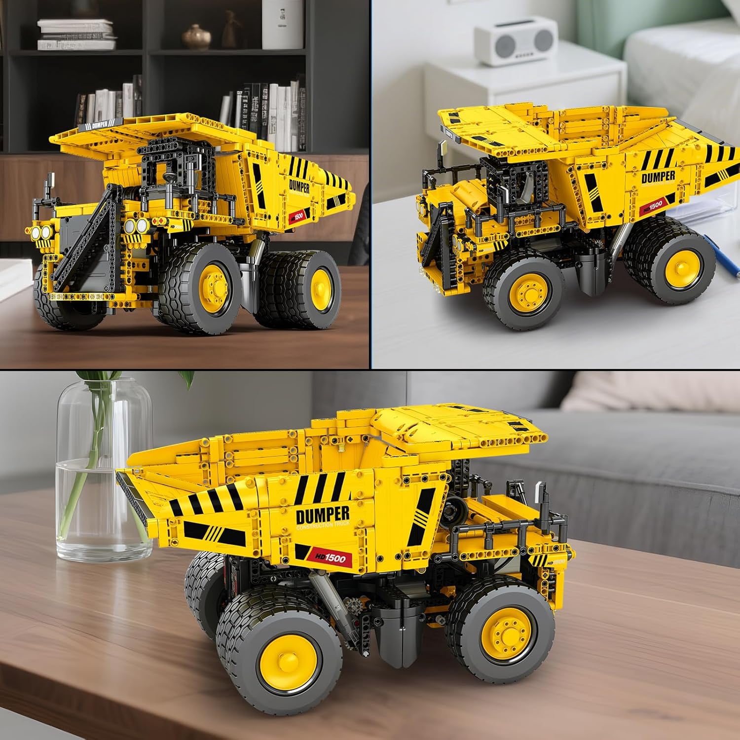 Building Set for Adults with Control Remote STEM Gifts for Teens Age 14 and up, Mining Dump Truck Collectible Model for Birthday, Heavy-Duty Construction Vehicle Building Toys Kit 22025
