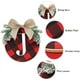 thumbnail image 3 of Decoraciones navideñas - Joy Sign - Corona a cuadros de cuadros de búfalo para puerta delantera - Decoración rústica de madera de arpillera para el hogar, ventana, pared, granja, interior y exterior Ormromra, 3 of 7