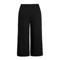 thumbnail image 5 of LLYwey Business Casual Pants for Women Ladies Casual Outdoor Large Size Wide Leg Pants Solid High Waist Versatile Loose Long Pants with Pocket New Full Length Pants Regular Fitted Black 3XL, 5 of 7