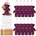 thumbnail image 2 of 10 mini ositos de peluche para baby shower, pequeños osos de peluche a granel, mini osos de peluche de 4,7 pulgadas con etiquetas de agradecimiento y bolsas de organza, recuerdos de fiesta, 2 of 7