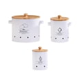 thumbnail image 4 of 3Pcs Potato Onion Garlic Pot Fruit Pots Food Storage Container Tins with Lid White, 4 of 8