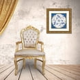 thumbnail image 3 of Isabelle Z 15x15 Gold Ornate Wood Framed with Double Matting Museum Art Print Titled - Indgio Porcelain Tile II, 3 of 4