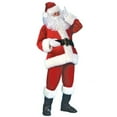 thumbnail image 7 of KelaJuan Christmas Santa Claus Cosplay Costume, Red Santa Zipper Coat+Pants+Hat+Belt+Beard+Shoes, 7 of 7