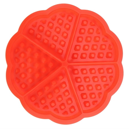 

DIY Waffle Mold Reusable Silicone Muffin Cake Mould Baking Utensil Kitchen Accessory5‑Grid Heart‑Shape