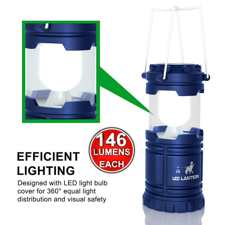 MalloMe Lanterns Battery Powered LED Portable Camp Tent Lamp Light