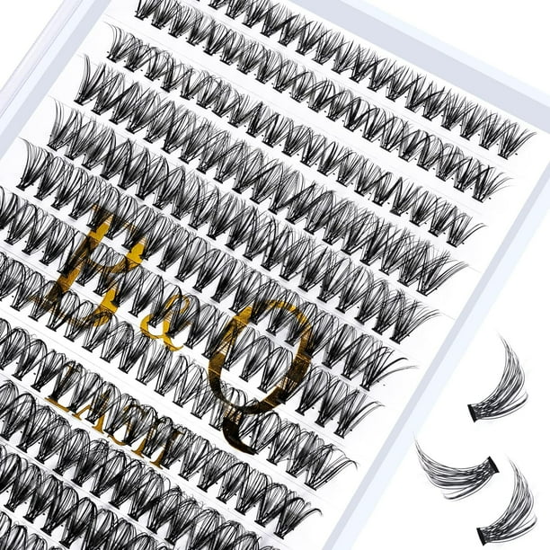 Lash Clusters 40D-0.07D-9-16MIX B&Q LASH Pestañas individuales 280 grupos de pestañas postizas 20D 30D 40D Extensiones de pestañas individuales Cluster DIY Extensiones de pestañas en casa (40D-0.07D,9