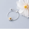 thumbnail image 2 of 925 Sterling Silver Rings for Women Adjustable Dainty Tassel Chain Dangle Charm Fashion Forefinger Birthstone Ring Coloured Glaze Infinite Love Heart Ring Cute Wedding Birthday Graduation Jewelry, 2 of 6