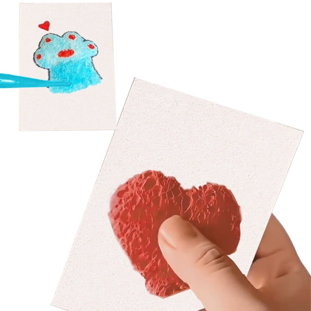 Rapeiae Expanding Cellulose Sponge Crafts for Kids 3PCS Cut Cartoons Shapes 0.1cm to 1cm Texture Art Water Activated DIY Sensory Toys for Toddlers