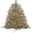 thumbnail image 1 of Vickerman 7.5' Champagne Pencil Artificial Christmas Tree with 400 Warm White LED Lights, 1 of 4