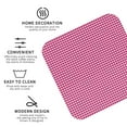 thumbnail image 4 of Pofeuu Pink Gingham Print Leather Coasters Set of 6, Round Cups Mugs Mat Pad for Home Kitchen Heat Resistant Drink Coasters,Square, 4 of 7