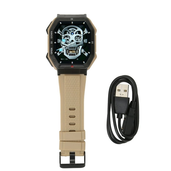 Military Smart Watch, Music Alarm Clock All Round Monitoring Sedentary Reminder 350mAh Watch For Outdoor