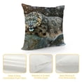 thumbnail image 4 of Orinice Snow Leopard Graphic Decorative Cushion Throw Pillow Cover for Home Living Room Bedroom Car Couch Winter Season 1PC 24x24in, 4 of 5