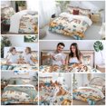 thumbnail image 5 of Fall Thanksgiving 4 Piece Duvet Cover Set Queen Size Orange Blue Pumpkin Vintage Leaves Harvest Soft Bedding Set Comforter Cover, 1 Duvet Cover 1 Flat Sheets and 2 Pillowcases, 5 of 9