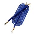 thumbnail image 1 of Base con asas para kit de confección de bolsos de ganchillo. Resistente tejido de piel sintética. Azul, 1 of 9