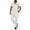 ZA-White-xcmzpl mens 2 piece outfits, variant on Xcmzpl Men's Walking Suits 2 Piece Short Sleeve T-Shirts Long Pants Waffle Knit Sweat Suits Tops Pants Sets Color Block Outfits with Pocket S-3XL