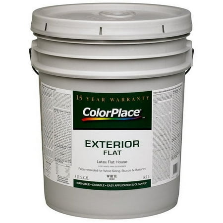 ColorPlace Exterior Flat Paint, White