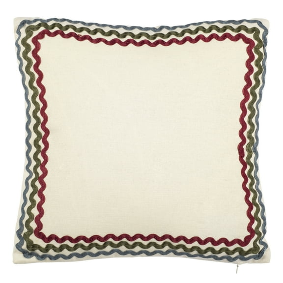 Safavieh Zander 18-inch Cotton Decorative Pillows in White (Set of 2)