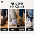 thumbnail image 6 of 5 Pairs Merino Wool Socks for Men, Thick Winter Wool Hiking Socks, Warm Breathable Crew Mens Socks（Fit USA Size 7-13), 6 of 9
