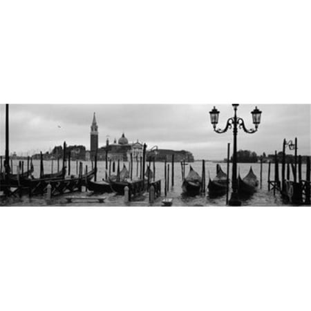 Panoramic Images PPI59705L Gondolas with a church in the background Church  Of San Giorgio Maggiore San Giorgio Maggiore Venice Veneto Italy Poster  Print by Panoramic Images - 36 x 12 | Walmart Canada