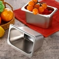 thumbnail image 3 of Qtmnekly 1/9 Size 4 Inch Deep Hotel Pans Anti Clogging Stainless Steel Steam Table Pans Commercial Metal Food Catering Trays Stainless steel Silver, 3 of 7