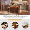 thumbnail image 4 of Noble House 3-in-1 Dining & Counter Height Table,Wine Storage with 2-Tier Wine Rack,Brown, 4 of 7