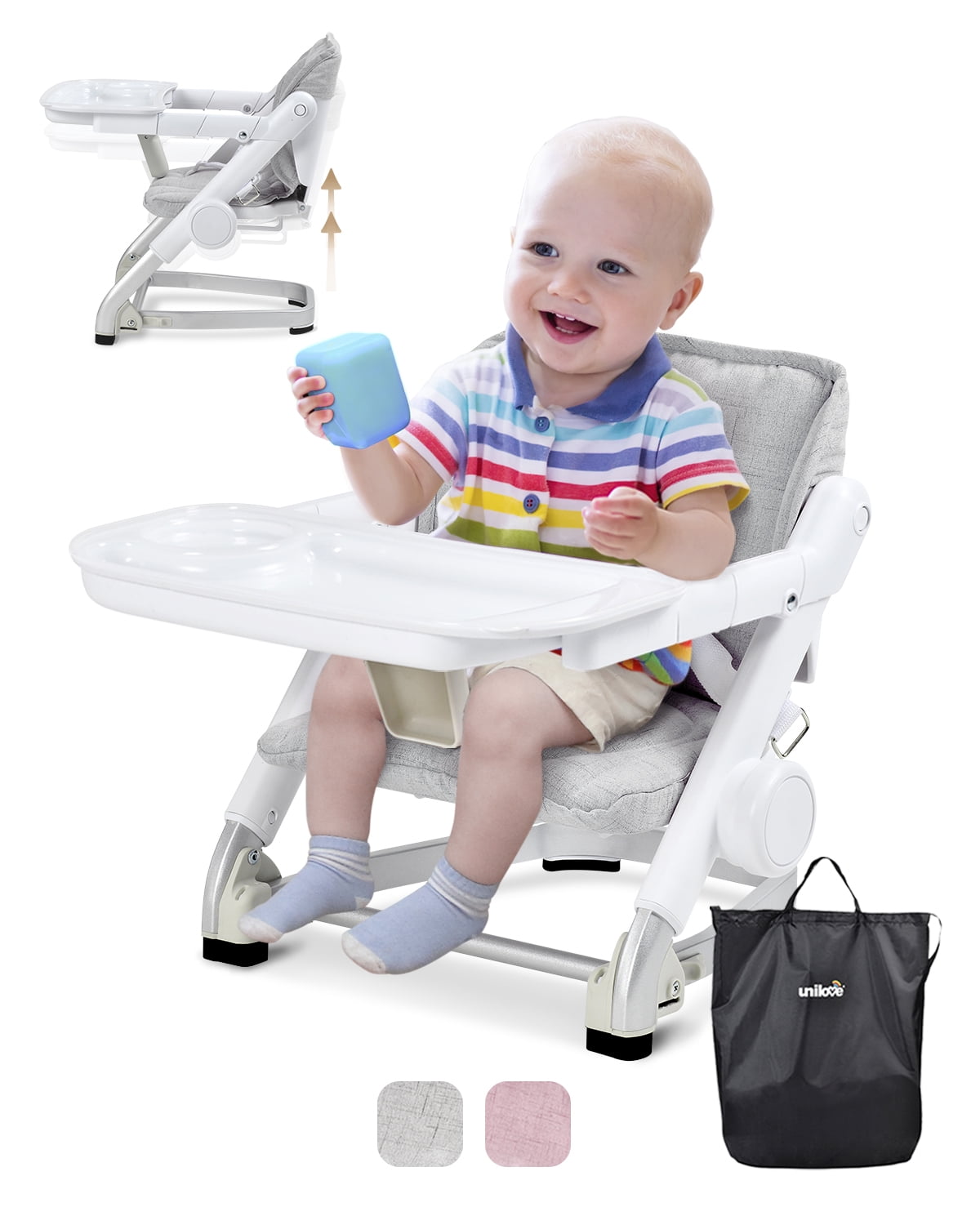 High Chair For Toddlers Infant Portable Space Saver Baby First Booster Pink 
