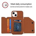 thumbnail image 4 of Mantto Cases for iPhone 15 - 6.1 inch Wallet Case with Card Holder, PU Leather ID Credit Card Slots Double Magnetic Clasp Kickstand Shockproof Back Flip Slim Phone Cover, Brown, 4 of 8