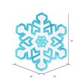 thumbnail image 2 of Vickerman M187911 25 in. White 3D Foam Glitter Snowflake Ornament, 2 of 2
