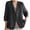 Black, variant on ZVNAΖH Cotton Linen Blazer for Women Spring Summer Long Sleeve Lightweight Business Casual Jackets Tops