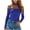 Blue, variant on Women's Off Shoulder Tops,Long Sleeve Slim Fit Stretchy Shirts Blouses Top,Matching Choker Neckline & Built-in Bra,Black Women's XS-XXL