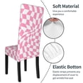 thumbnail image 6 of Dining Chair Back Cover, Water Washing, Disassembly Chair Sleeve Sliding Cover Protective Cover-Pink Check Board Pattern Chair Protectors Seat Covers, 6 of 8