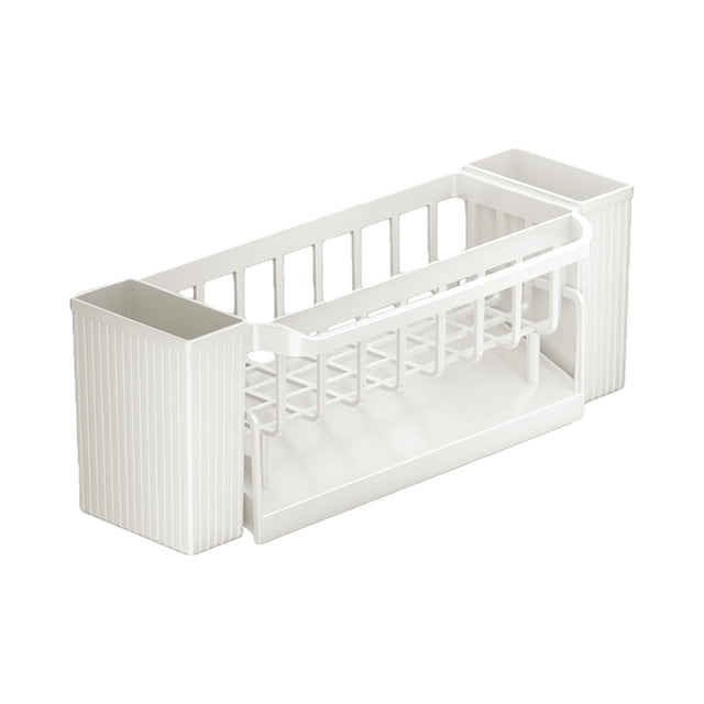 Birdeem Kitchen Sink Organizer, Multi-Purpose Drying Rack for Countertop, Dishcloth and Sponge Holder for Kitchen Sink, Space-Saving Plastic Storage Caddy